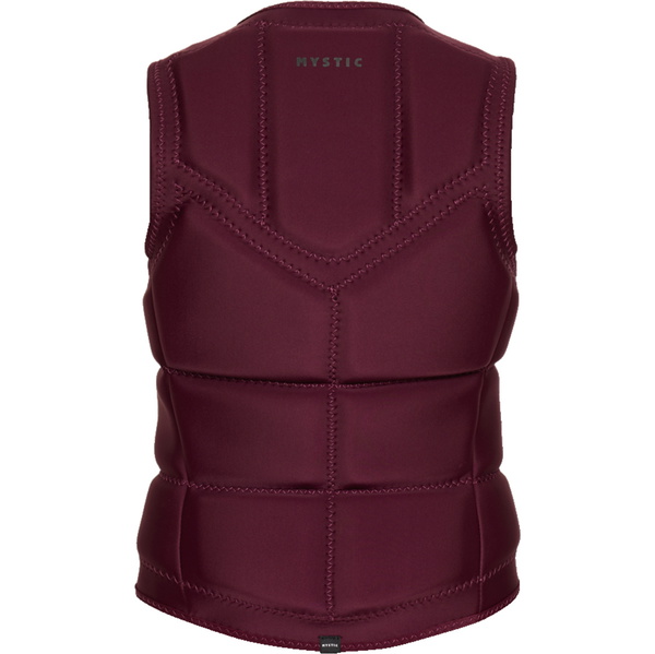 2026 Mystic Womens Star Front Zip Wake Impact Vest 35005.240246 - Oxblood Red